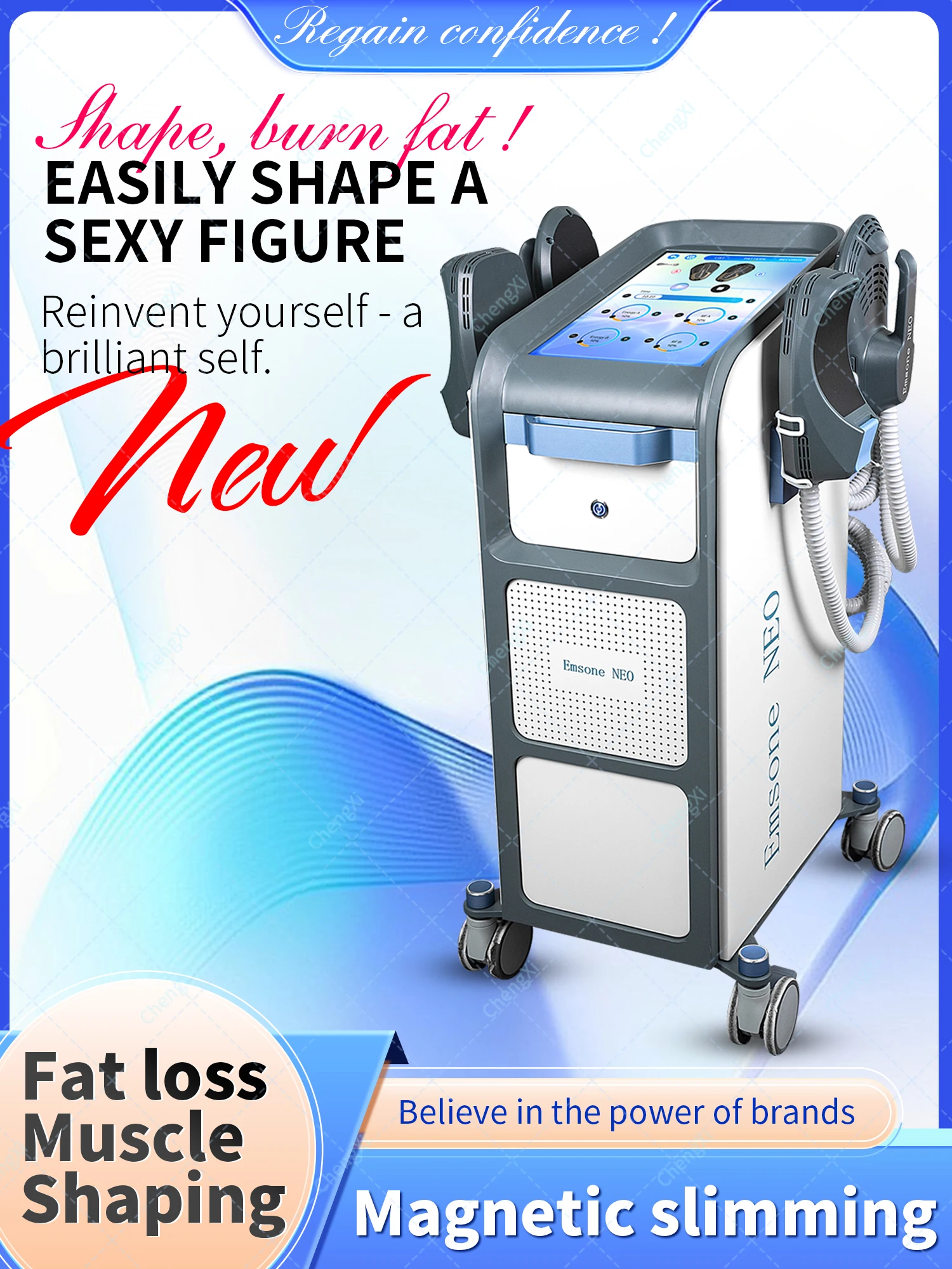 

Emsone NEO Body Shaping Electromagnetic Slimming 6500W High Power Weight Loss Machine Beauty Salon