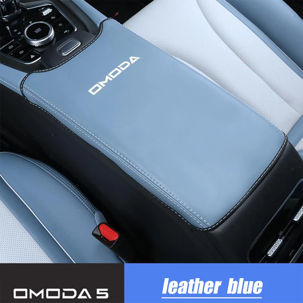 

For OMODA C5 2022 2023 Car center armrest box decoration leather gear Shift handle cover protective trim Frame accessories