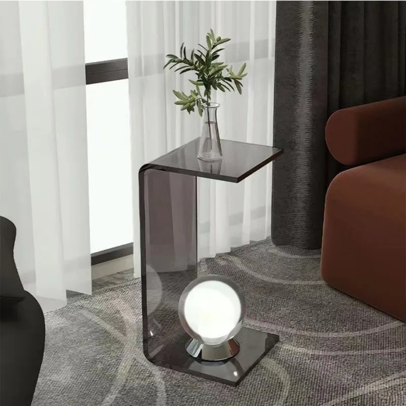 Acrylic Minimalist Side Table Minimalist Sofa Table Internet Famous Bay Window Coffee Table Home Living Room Bedroom Decoration