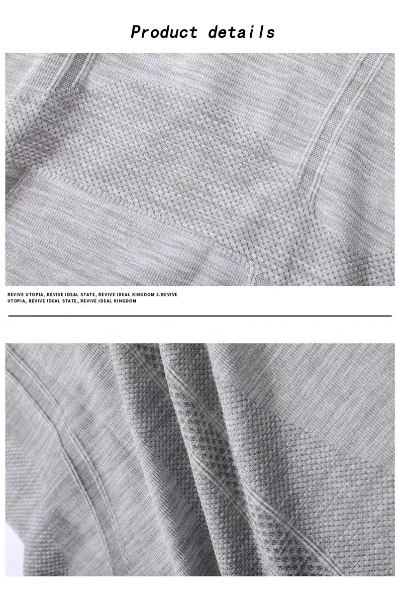Nahtloses Yoga-T-Shirt für Damen, Sport-Top mit Rundhalsausschnitt, schmal geschnitten, langärmelig, für Laufen, Fitness, Workout, Gym – Detail 25
