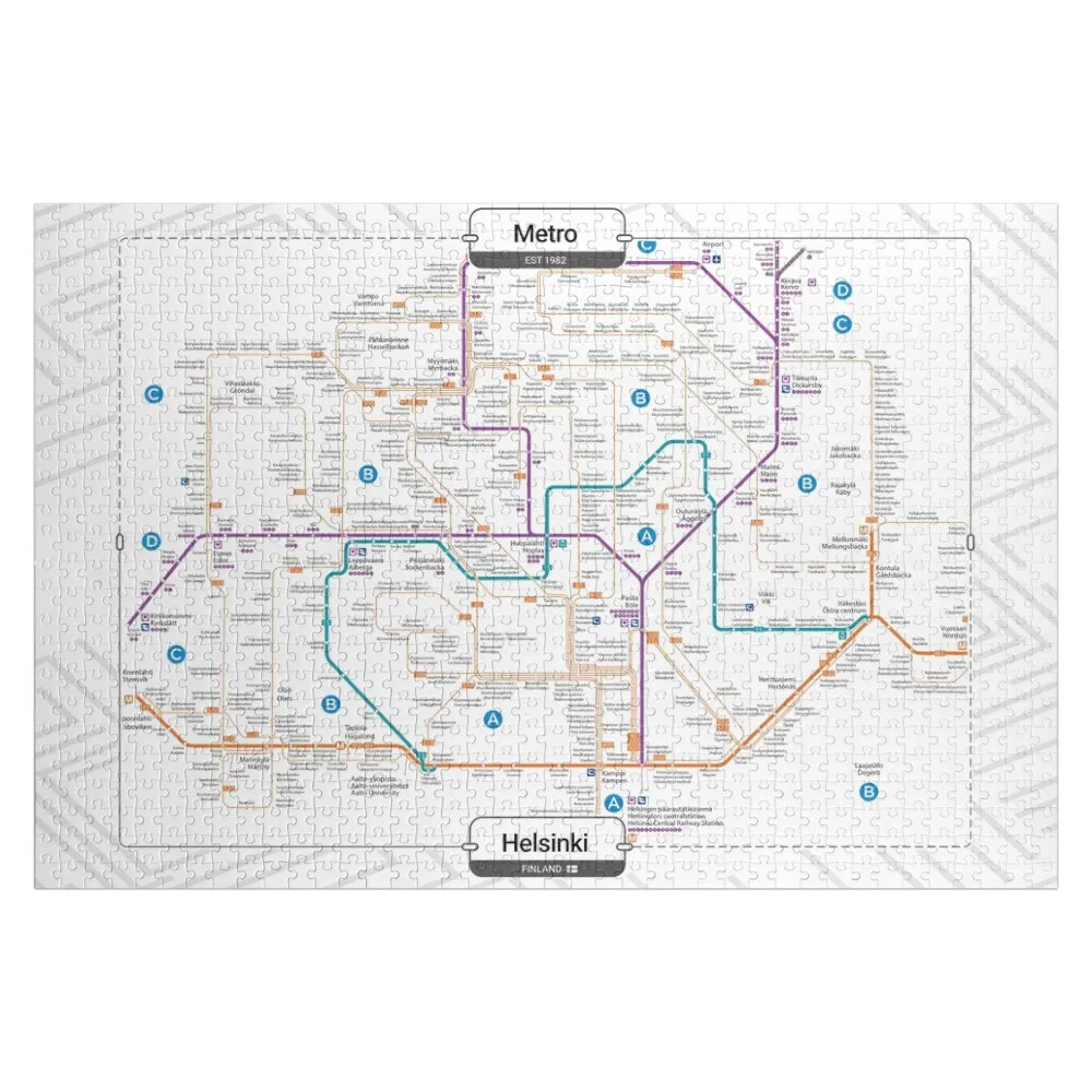 

Subway - Helsinki Jigsaw Puzzle Woods For Adults Christmas Gifts Custom Wooden Gift Puzzle