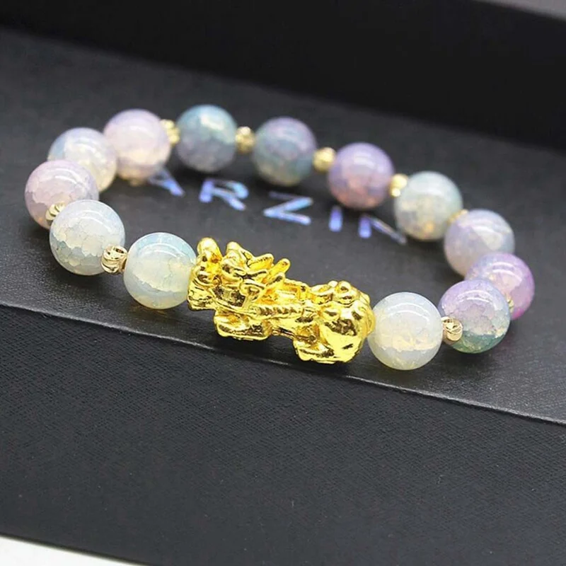 Pixiu Bracelet Chinese Good Lucky Charm Feng Shui Pi Yao Wealth Good Luck Beaded Bracelets Jewelry Lucky Unisex Bracelets