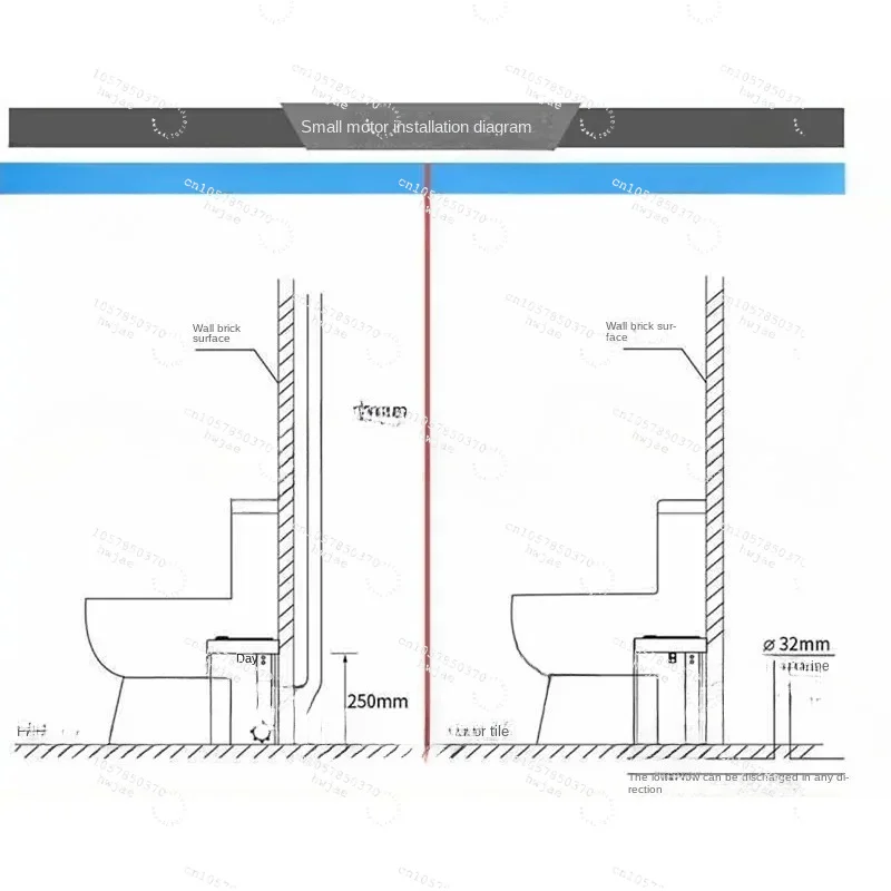 500W Household Automatic Sewage Lifting Pump Macerator Toilet Waste Water Pump for Basement Bathroom