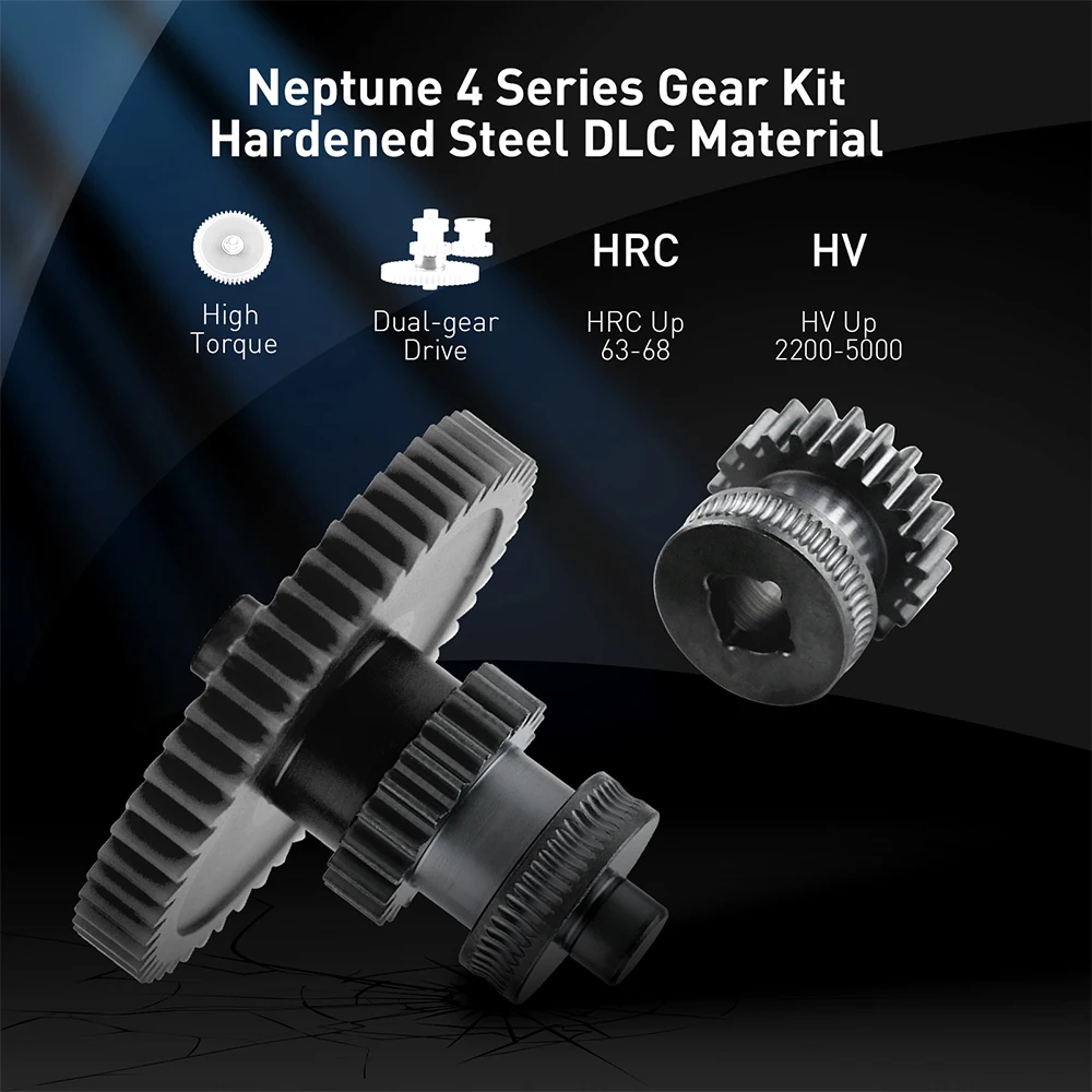 

Шестерня экструдера для ELEGOO Neptune 4/Pro/Plus/Max, нанокороченная сталь, встроенный комплект для точной печати с ЧПУ, детали 3D-принтера