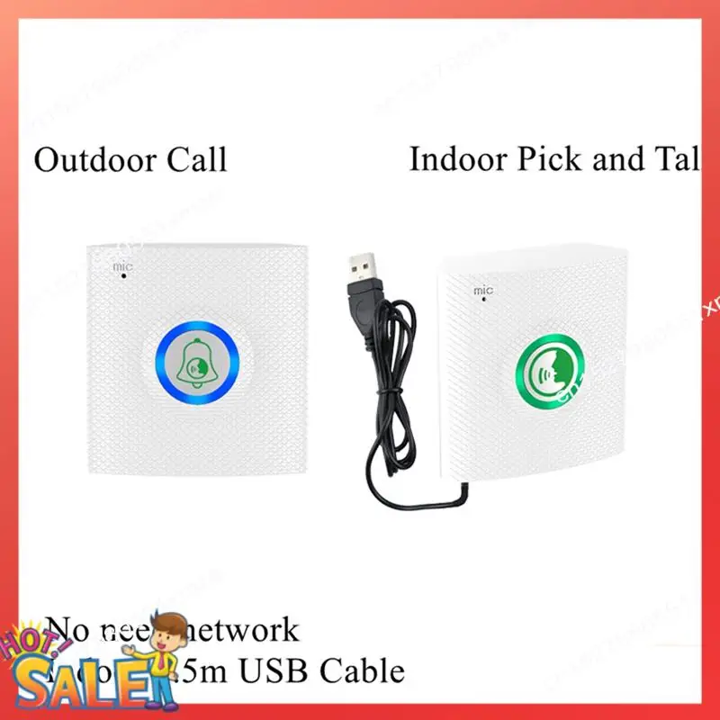 

ABCL Wireless Long Distance Voice Intercom Full Duplex Door Phone Two Way Audio Doorbell Welcome Chime Elderly Bell