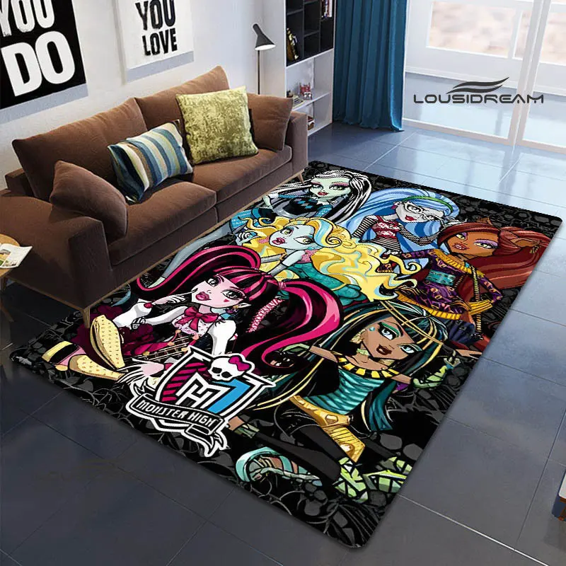 Monster High Anime printed carpet Anime carpet decorazione della camera da letto tappetino da Yoga tappeto da esterno tappeto antiscivolo tappeto