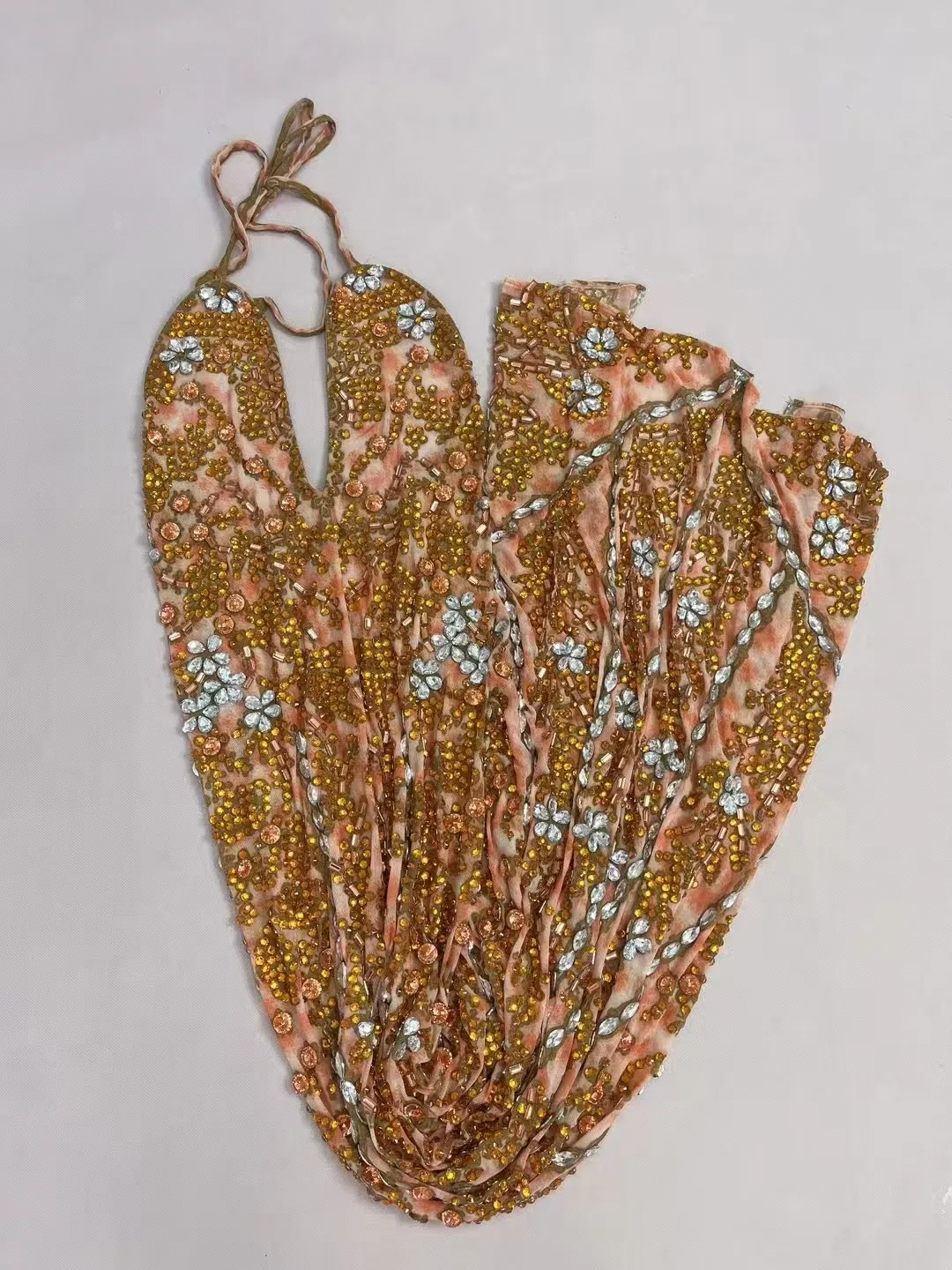 Sparkly Rhinestones Sexy Stage Bandage V-neck Backless Dress Wedding Birthday Cocktail party Evening Gown Photoshoot Costume