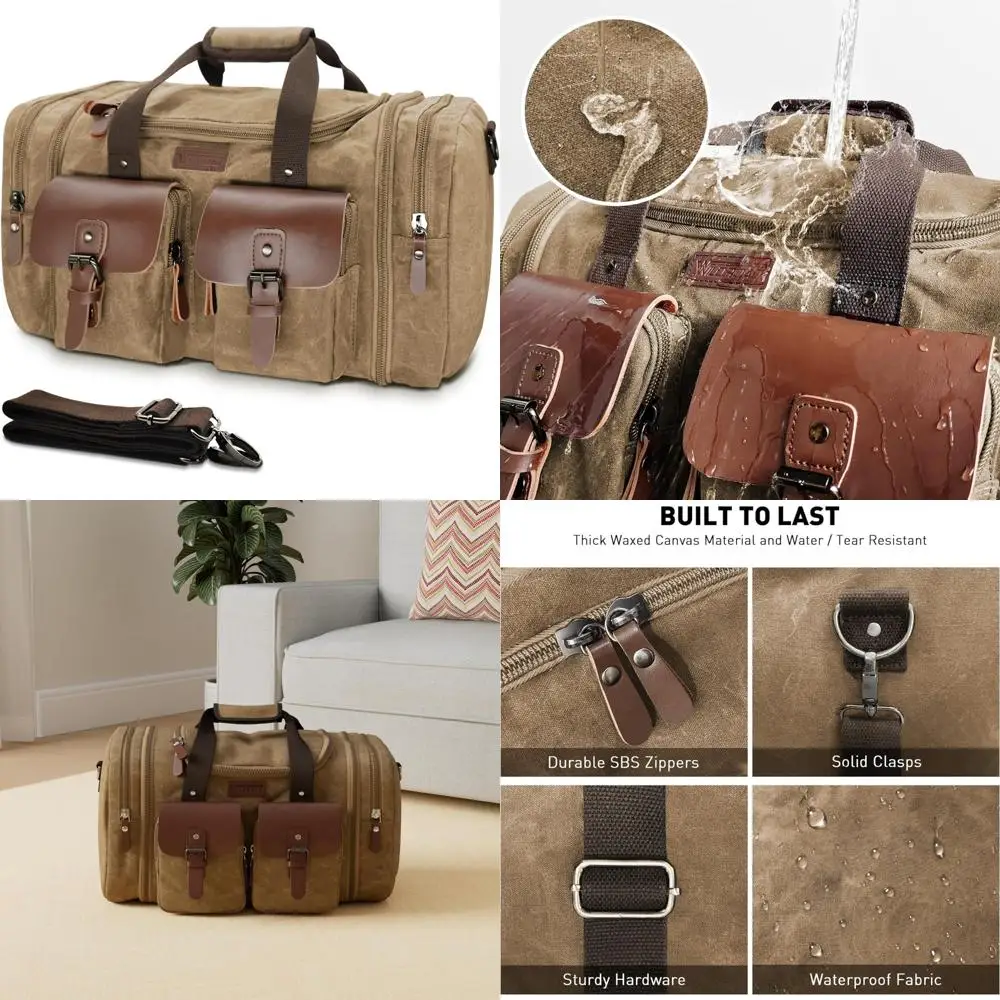 

Водонепроницаемая парусиновая спортивная сумка объемом 60 л для путешествий выходных и ночных приключений