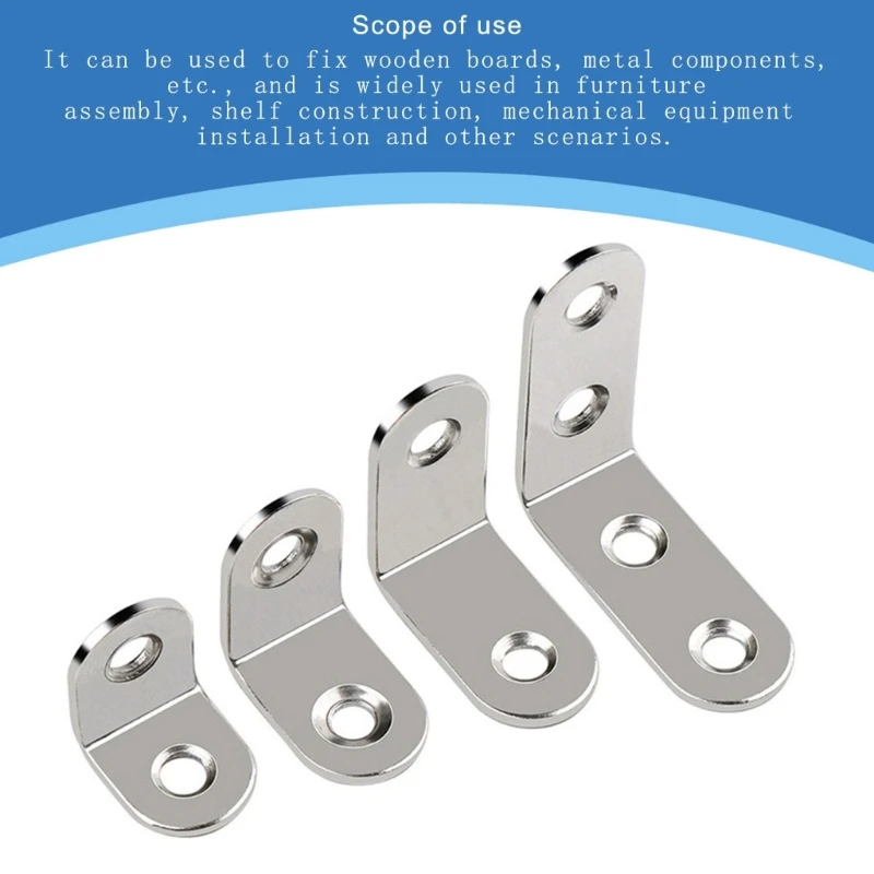 Y1UB Upgrades L Shaped Brackets Stainless Steel Joint Reinforcement 10pcs for Wood