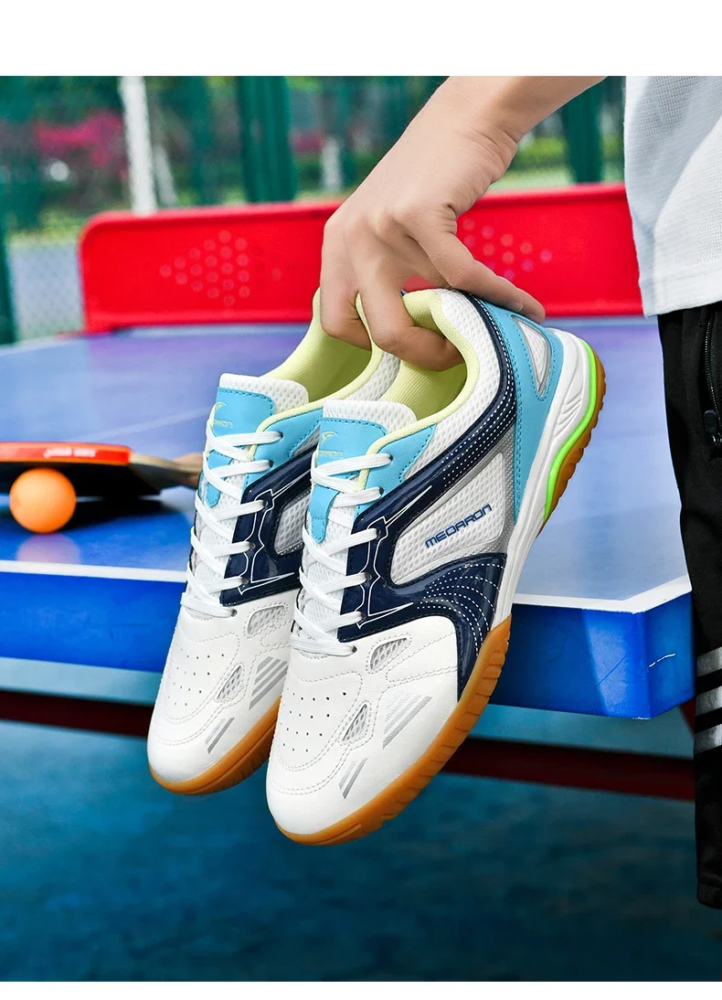 Neue Tischtennisschuhe für Herren und Damen, Leichtgewichtig, für Innen- und Außentraining, Komfortabel und Atmungsaktiv, Marken-Sneakers – Detail 19