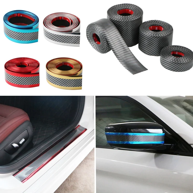 Car Sticker Anti Scratch Door Sill Protector Rubber Strip Threshold Protection Styling Mouldings Car Decoration Accessories 1M