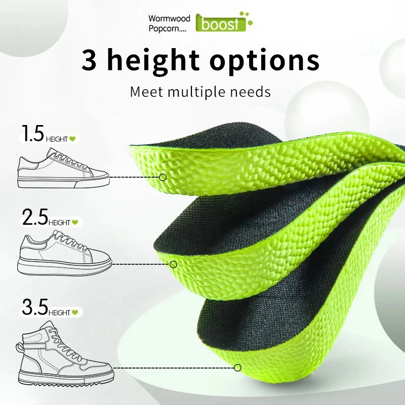 

1Pair Height Increase Insoles for Men Women Shoes Flat Feet Arch Support Orthopedic Insoles Sneakers Heel Lift Half Shoe Pads