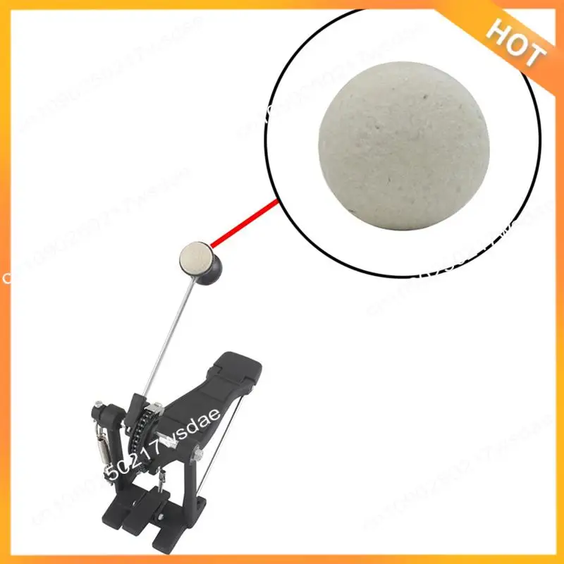 

X08A Барабанный молоток Белый фетр Полукруглый молоток Аксессуары для барабанов