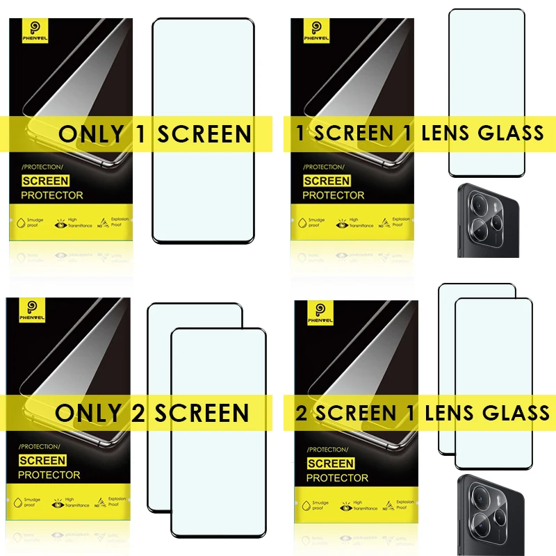 Oleophobes Schutzglas für Xiaomi Redmi Note 14, blendfreier Displayschutz aus gehärtetem Glas – Detail 3