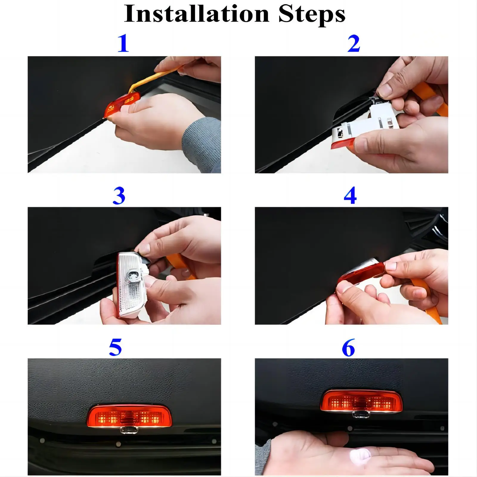 2 LED باب السيارة كشاف ضوء لسكودا VRS سوبيرب 2009-2024 2011 2012 2013 2014 2015 2017 2018 2019 2020 2022 2023 اكسسوارات #6