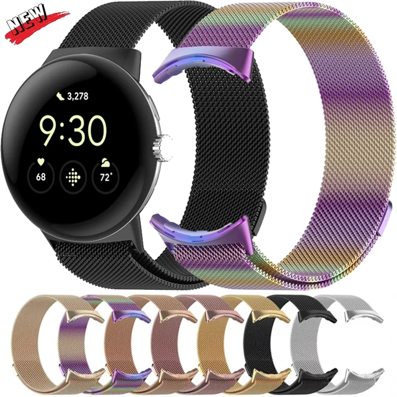 �y�Z�[�����z�~���l�[�[�X�g���b�v Google Pixel Watch 3/4 41mm �X�e�����X�X�`�[�����^�����C�ϋv���̂��郊�X�g�o���h Google Pixel Watch 2/1 �A�N�Z�T���[