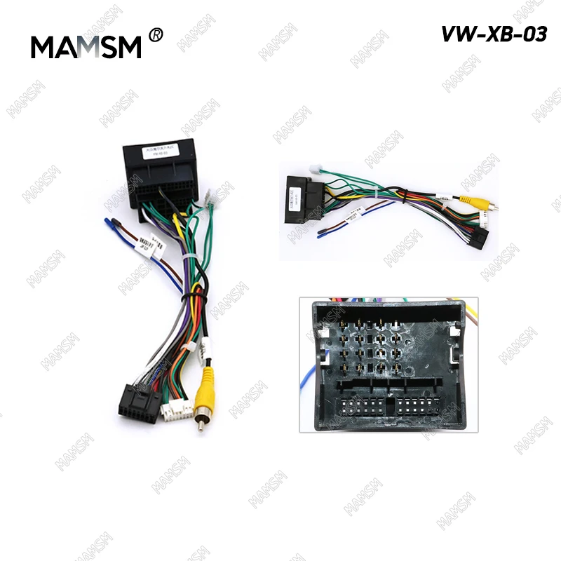 Mamsm auto 16pin kabelbaum adapter canbus box decoder für sitz leon ibiza arona altea android radio stromkabel G-VW-RZ-58