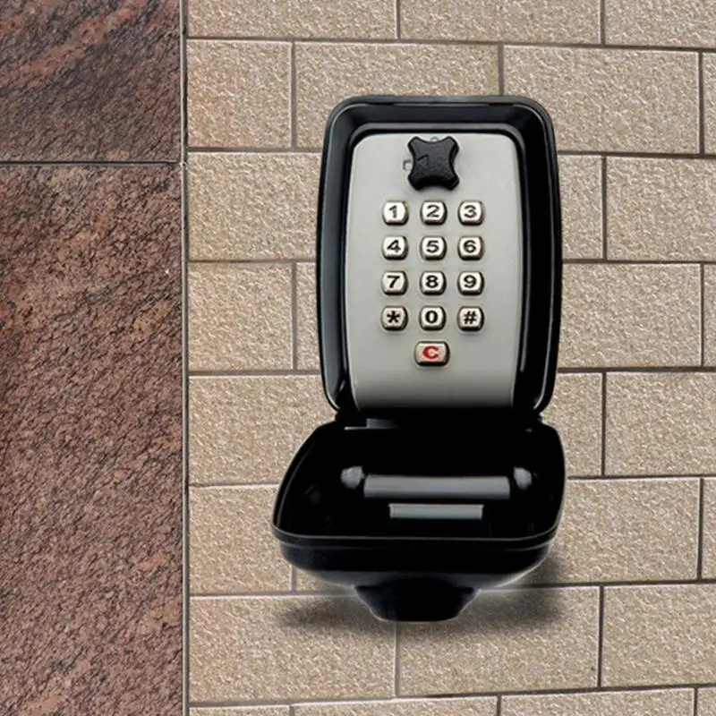 

Коробка для блокировки клавиш снаружи клавиша безопасная коробка настенная крепление 12 цифр комбинации блокировки блокировки