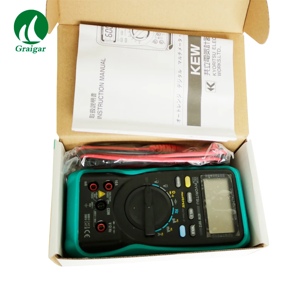 Multimeter Digital Kyoritsu1012 dengan Pengukur Arus Tegangan AC/DC True RMS KEW1012