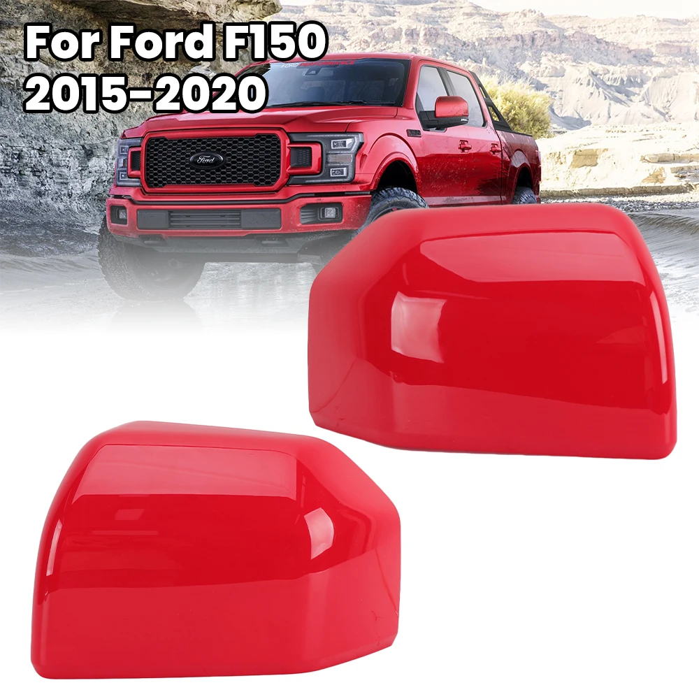 Side Mirror Housing Cover Caps For Ford F150 2015-2020 Race Red With Buckle Door Wing Mirror Housing Cover Cap Car Accessories