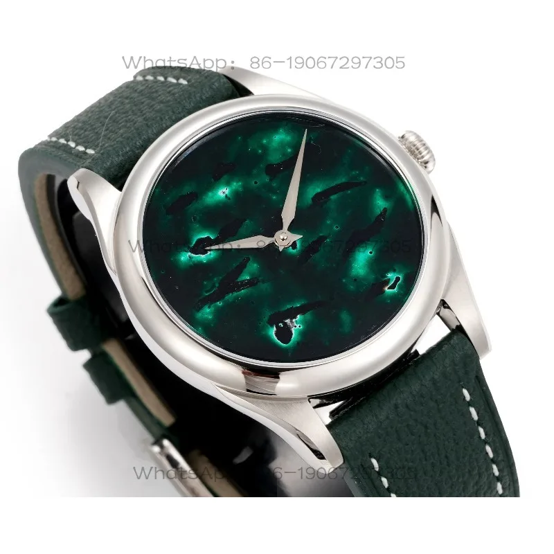 Wordless Tianshu Intangible Cultural Heritage Large Lacquer Mechanical Watch Advanced Modern Men's Casual Dress Watch Wristwatch
