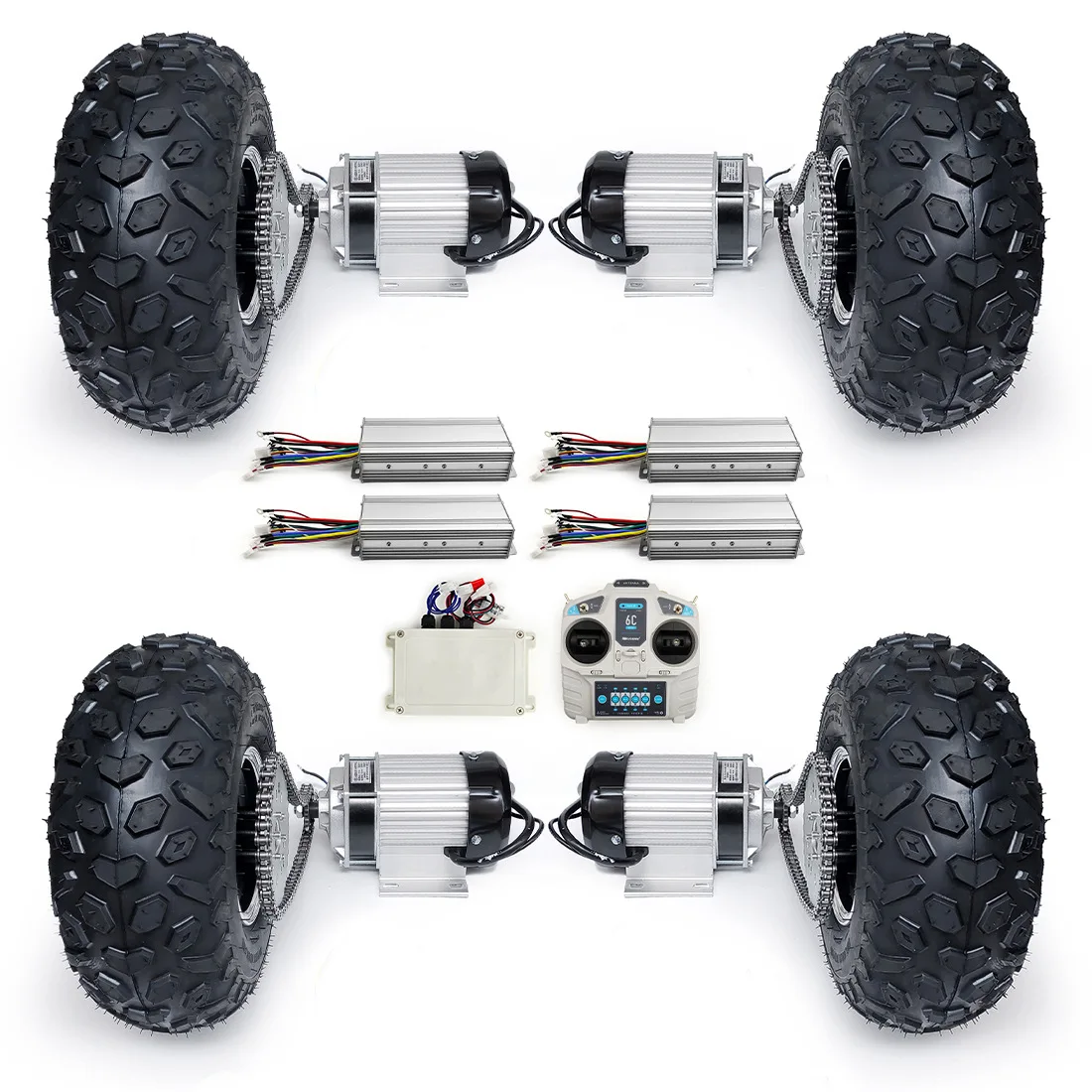 48V 2000W 3000W 14.5 inch 4 drive brushless gear motor kit 145/70-6 wireless