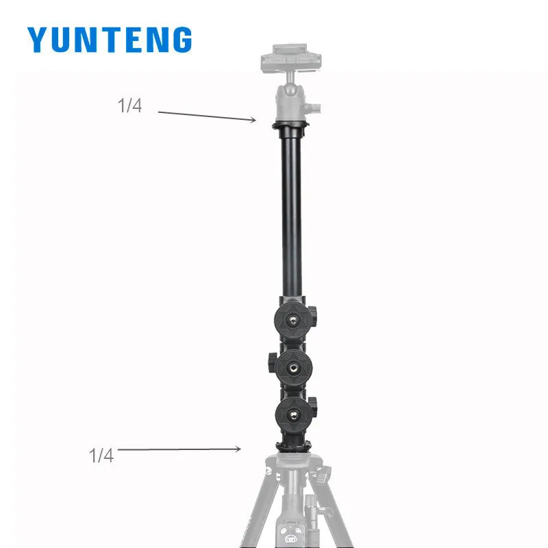 YUNTENG VCT-369 Cross Bar Horizontal Extension Support for Phone Tripod Stand Selfie Fill Light Camera Live Broadcast Accessory