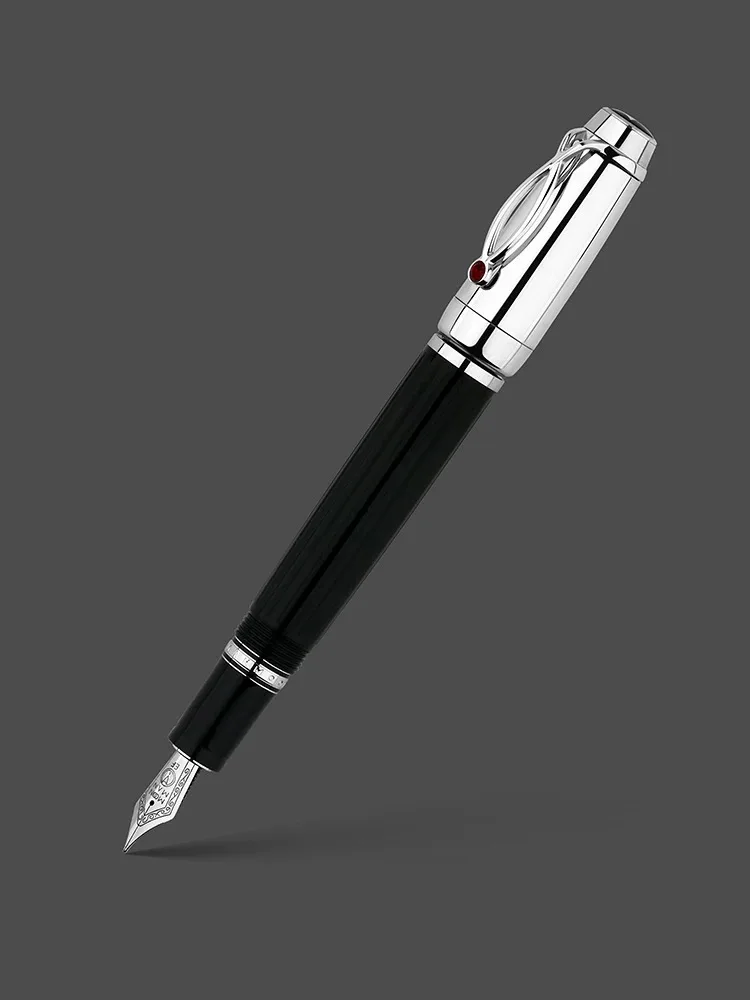 Majohn X1 Resin Retractable Fountain Pen Iridium EF/Bent Nib Mini White / Black Pocket  Ink Pen Short Writing Office Gift