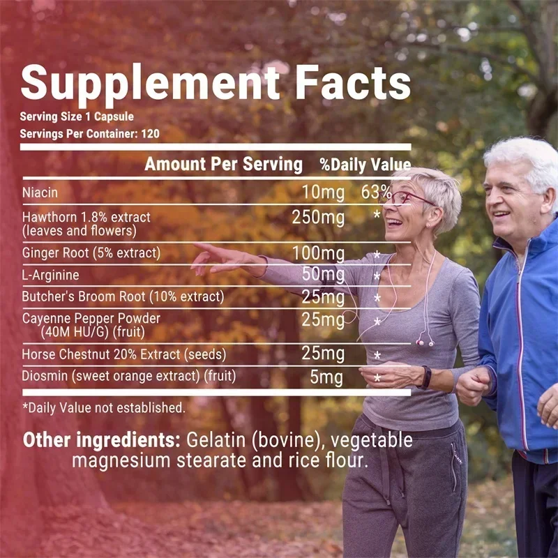 مكمل العناية بالدم - يعزز الدورة الدموية، ويساعد صحة الساق والقلب والأوعية الدموية، ويحسن مستويات الطاقة