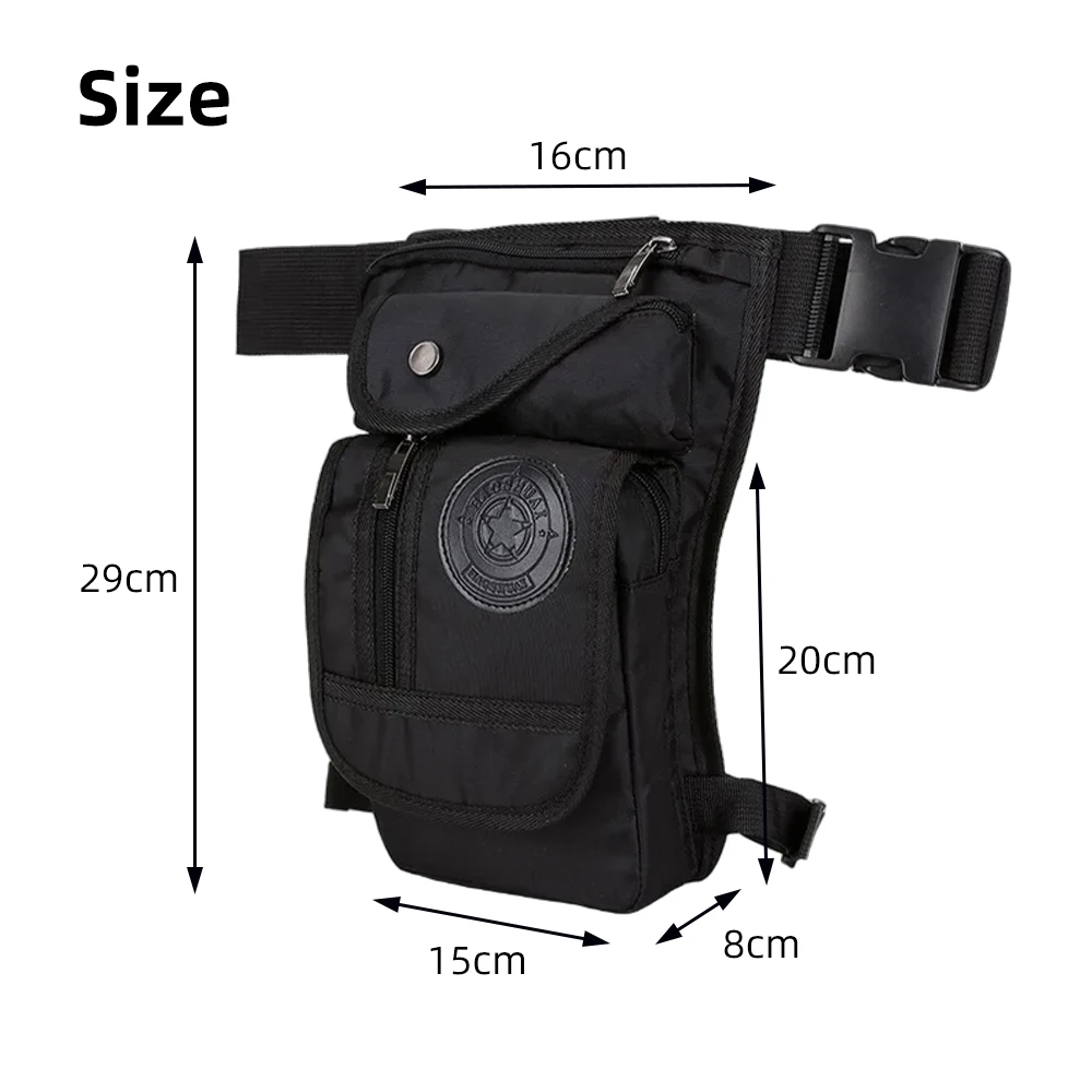 Motorcycle Waist Bag Drop Leg Bag Waterproof Hard Shell Outdoor Casual Moto Bag Fanny Pack Motorbike Thigh Belt Hip Bum Bags