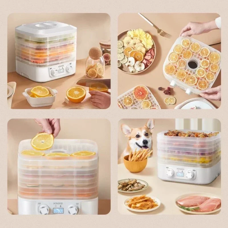 Dehydrator 220v Haustier behandelt Obst Gemüse Fleisch Luft trockner kleine Heißluft trocknungs maschine 탈수기 deshidratador de alimentos y frutas