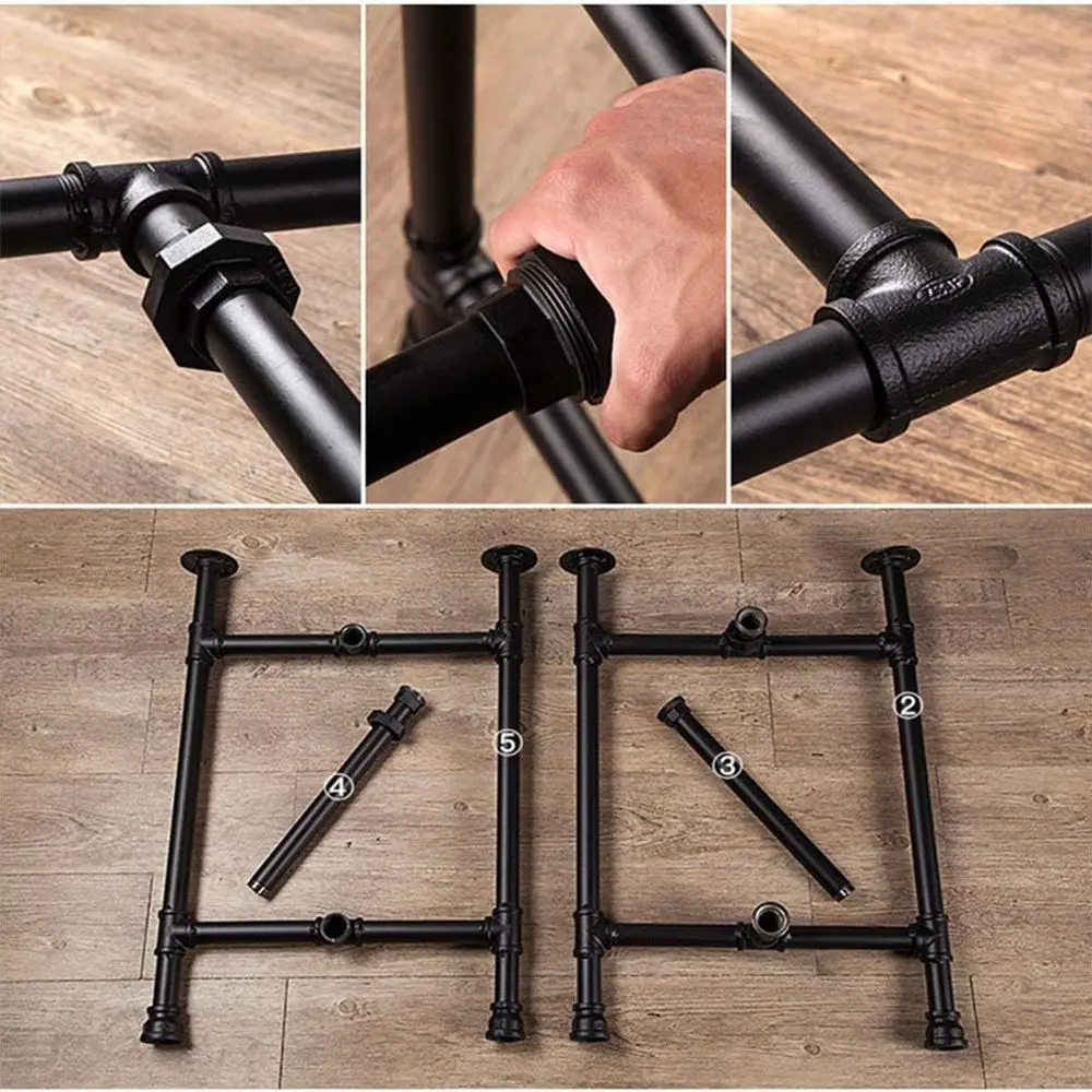 24 Rustic Metal Pipe Table for Entry, End, Coffee, Side, Bar - Suitable for Home Living & Dining Rooms