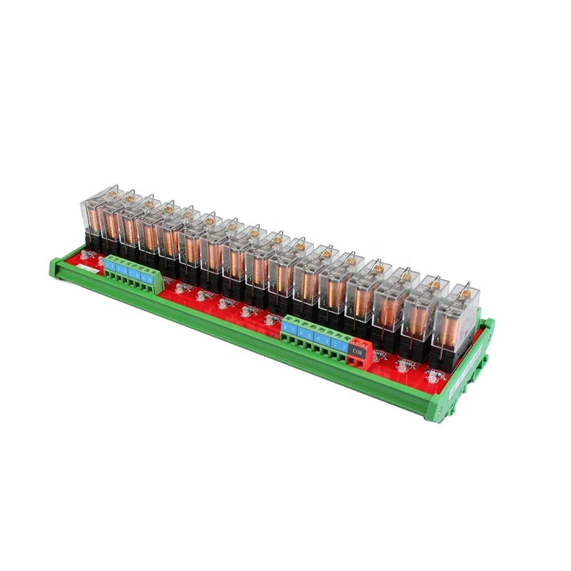 GINRI 16 Channel   Relay Board 5V 12V 24V PLC PCB Output Board  Relay Module