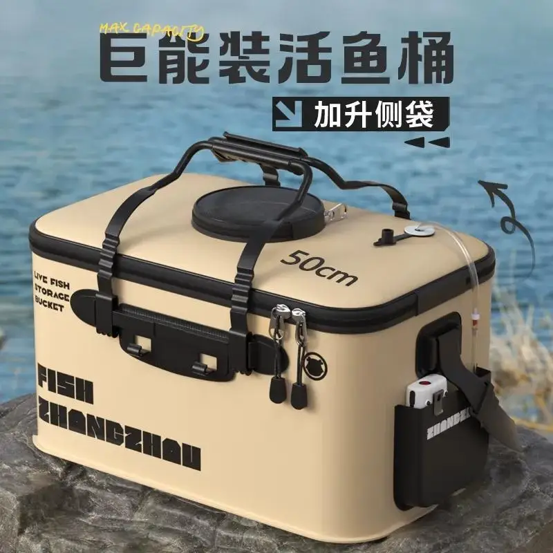 Live Fish Bucket Fishing Bucket Fish Box Guard Bucket Eva Folding Box Thickened Gear Supplies