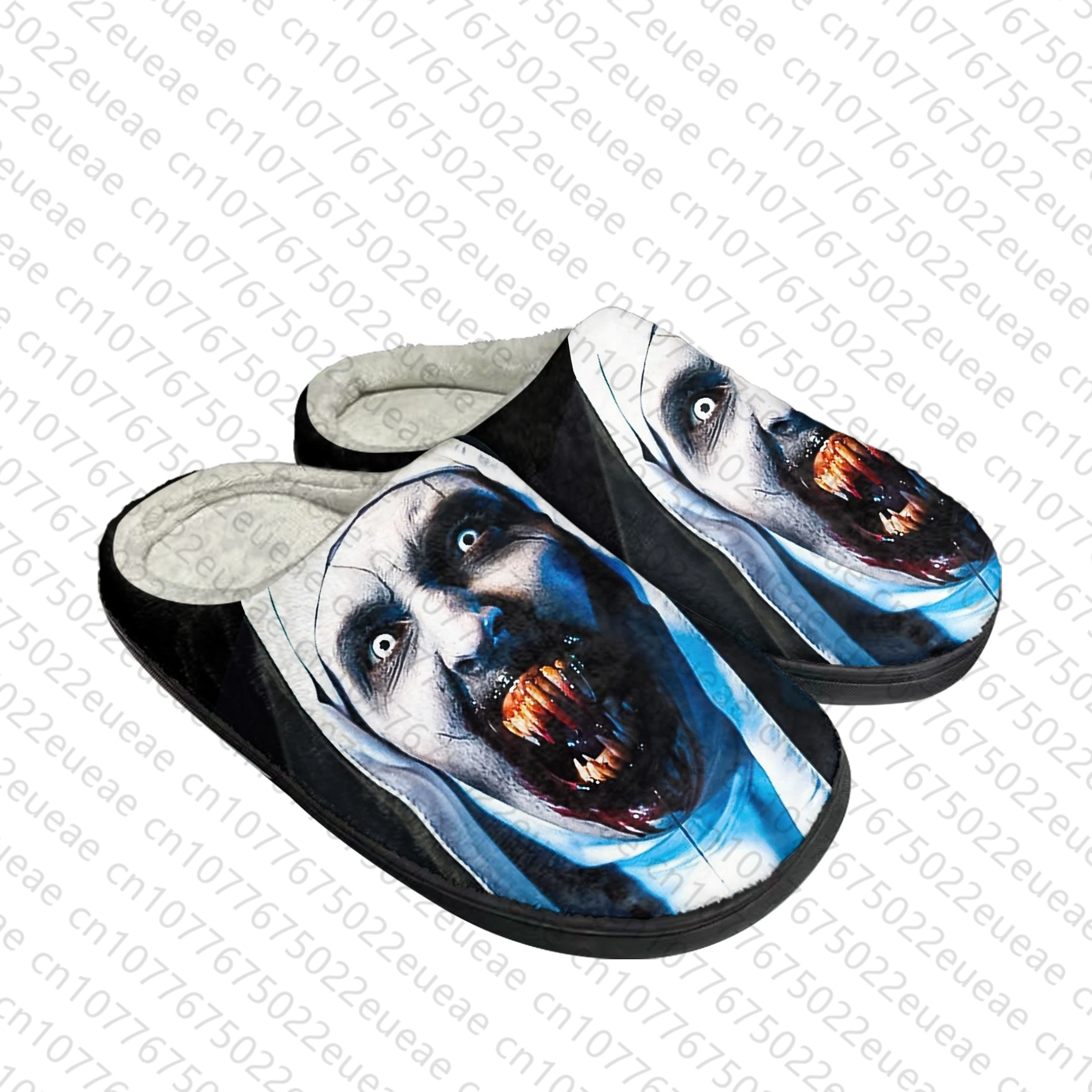 Movie The Nun series Home Cotton Slippers Mens Womens Plush Bedroom Casual Keep Warm Shoes Thermal Slipper Customized DIY Shoe