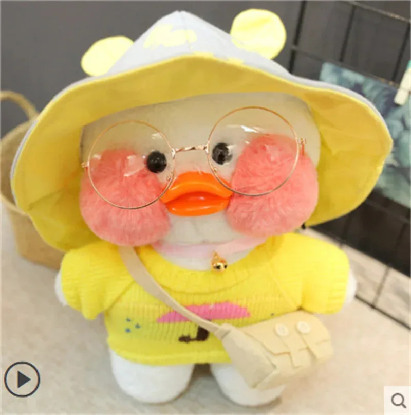 Duck Stuffed Animal Toy Soft Plush Toy for Kids Girls Hugglable Stuffed Toy with Cute Hat&Costume Best Gifts for Christmas 12 in