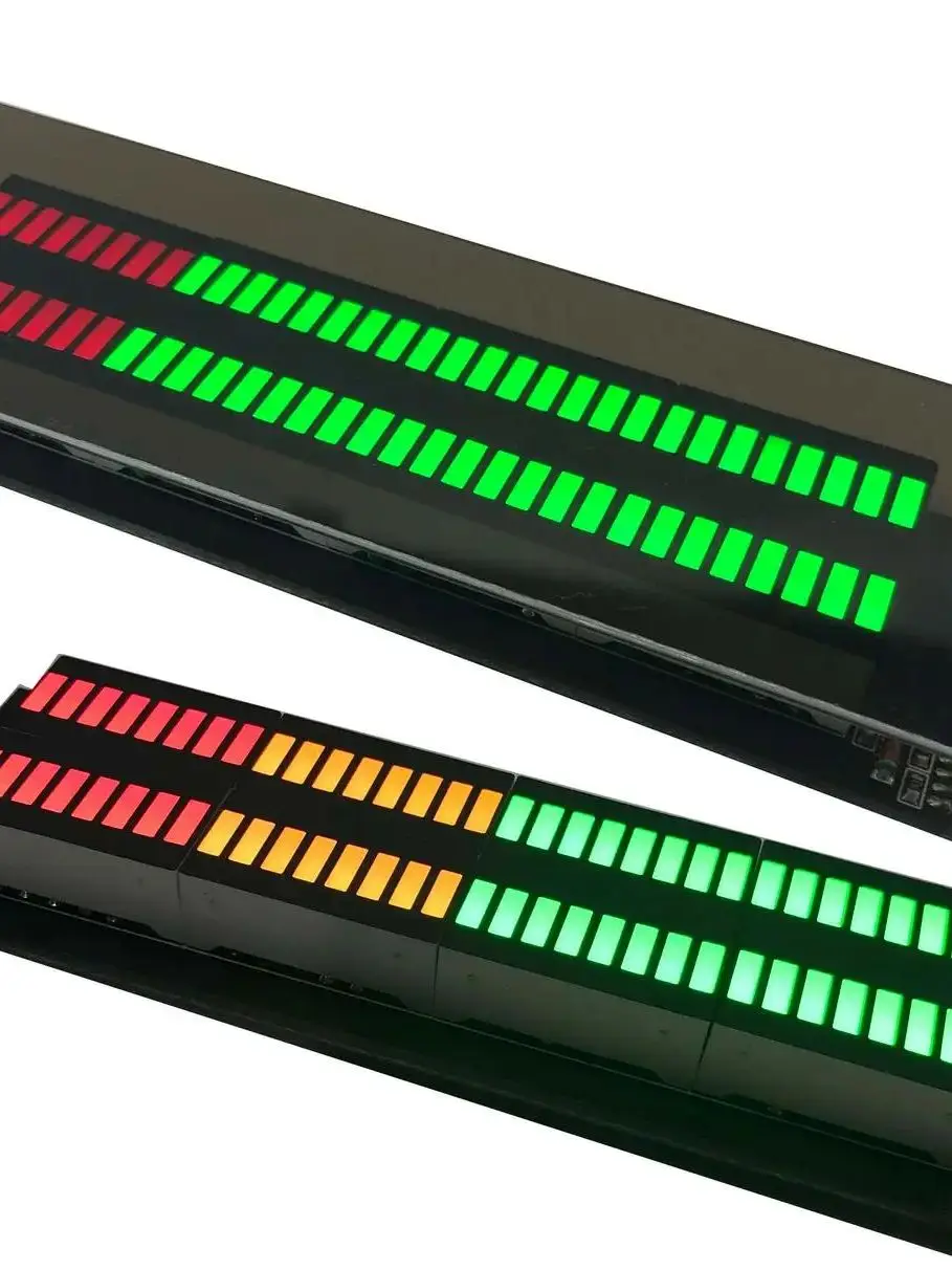 DC 12v 24v wskaźnik poziomu Audio muzyka Stereo spektrum LED wzmacniacz światła VU miernik dla samochodu odtwarzacz MP3 światła lampy tworzące nastrój — zdjęcie 2