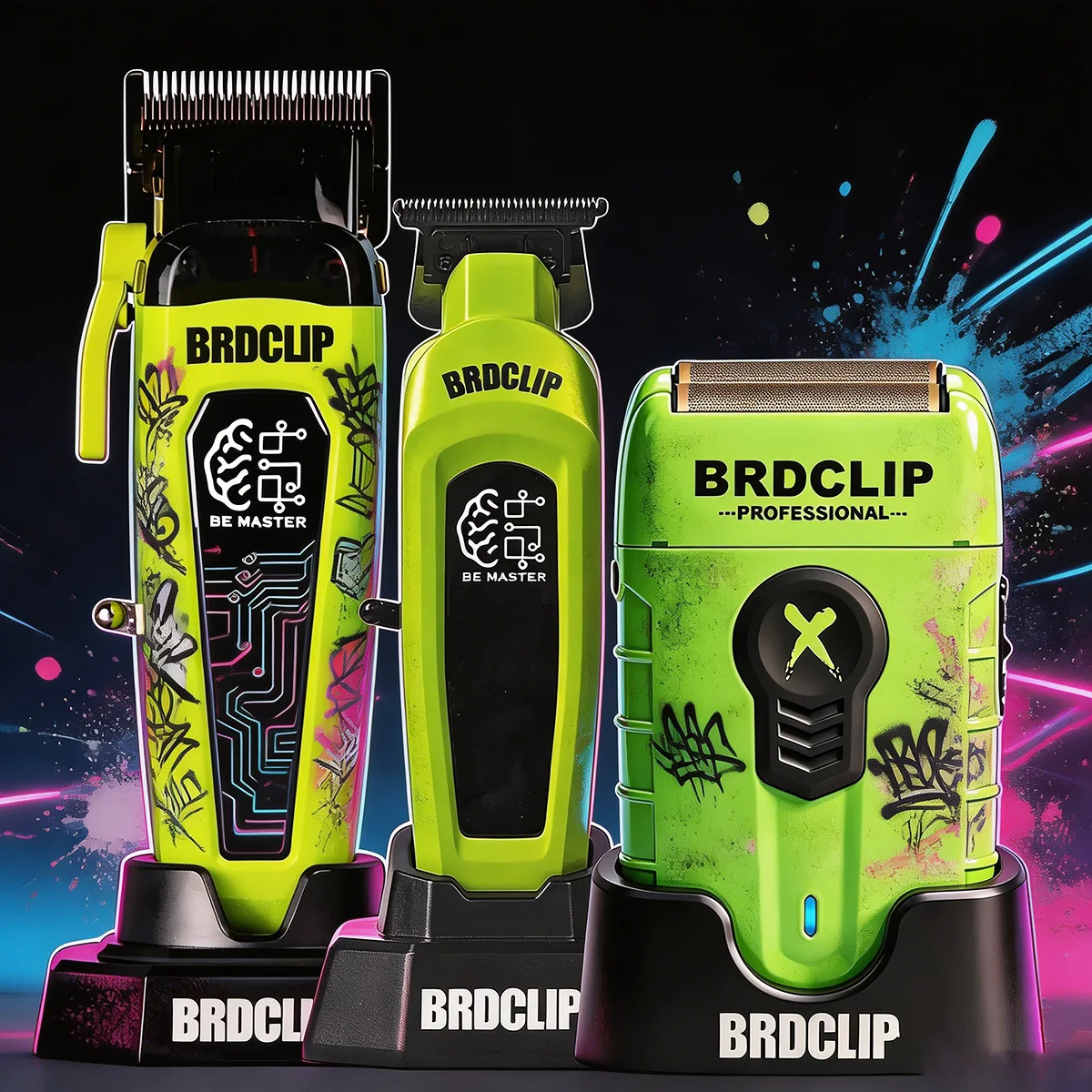 BRDCLIP Professional Barber Kit Hair Clipper 7500RPM Hair Trimmer DLC Blade 8000RPM Hair Trimmer Shaver Men With Charge Base