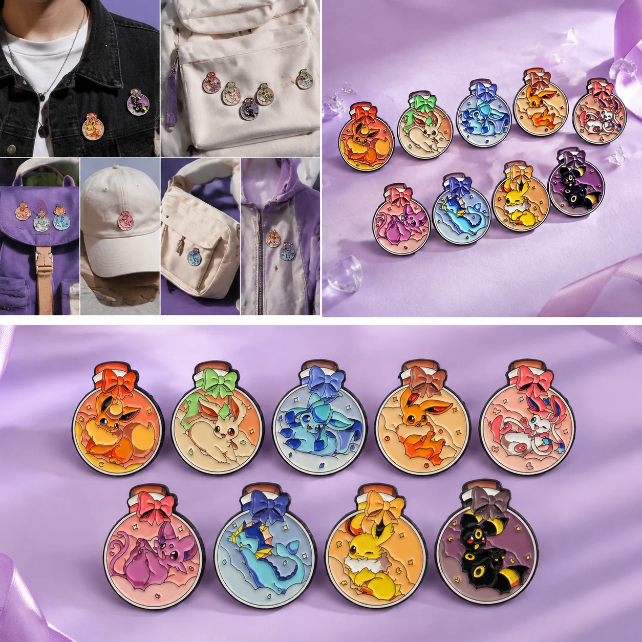 Elf Bottle Series Brooch Enamel Pin Badge Alloy Clothing Backpack Accessory Decorative Cute Brooches For Women Men Gifts