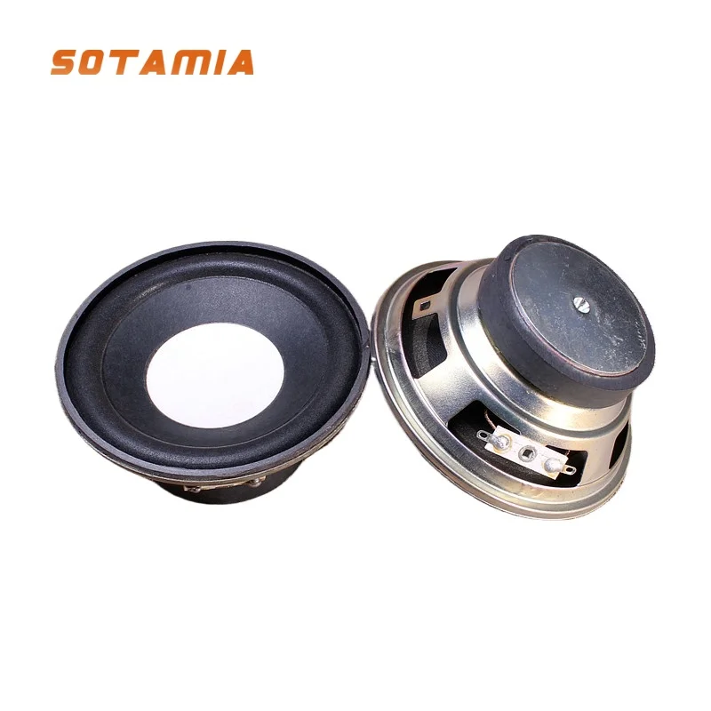 

SOTAMIA 2PCS 4 Inch Speaker 102mm Subwoofer 4 Ohm 10W Multimedia Active Speaker DIY Subwoofer Unit Borderless Speaker