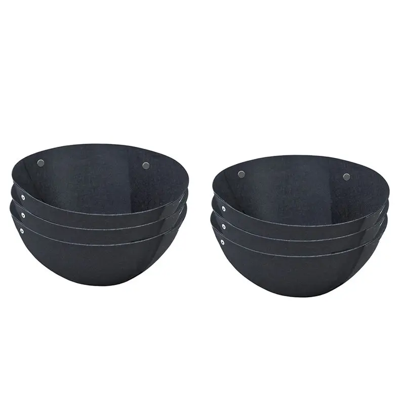Y50A-14/16 Inch Hanging Flower Basket Liners Fabric Hanging Plant Liners Non-Woven Black Felt 6Piece
