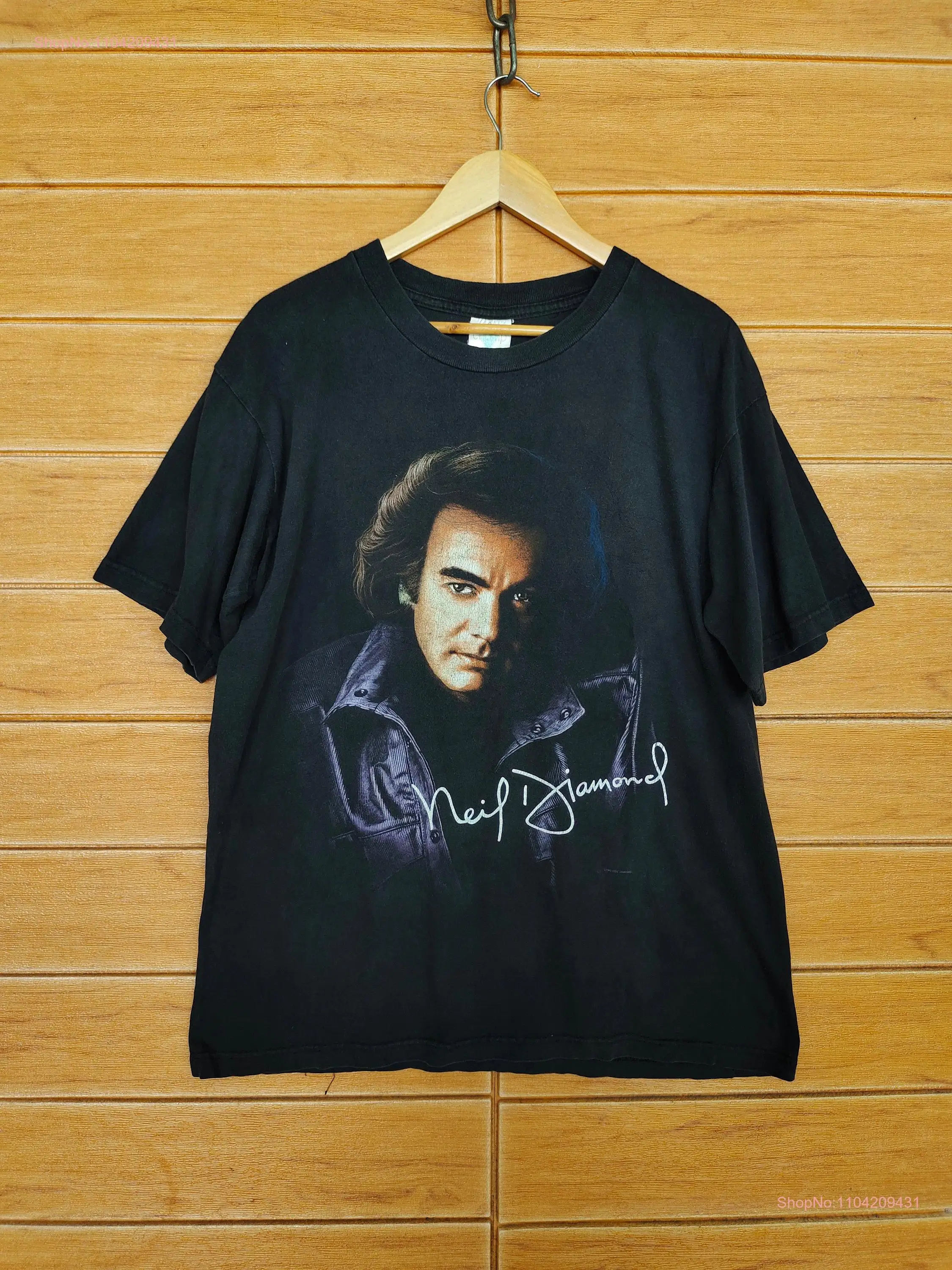 Vintage 90s Neil Diamond U S Tour 1996 T Shirt Concert Music US Rock Size L long or short sleeves