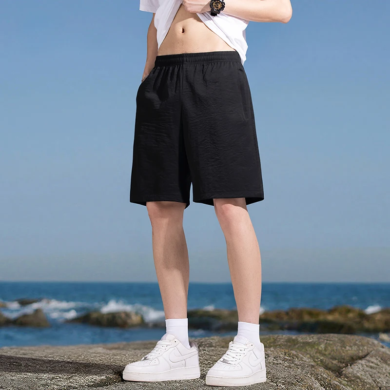 Outdoor Comprehensive Training Ice Silk Quick Drying Shorts Lightweight Breathable Trendy Loose Fitting Men's Five Inch Shorts