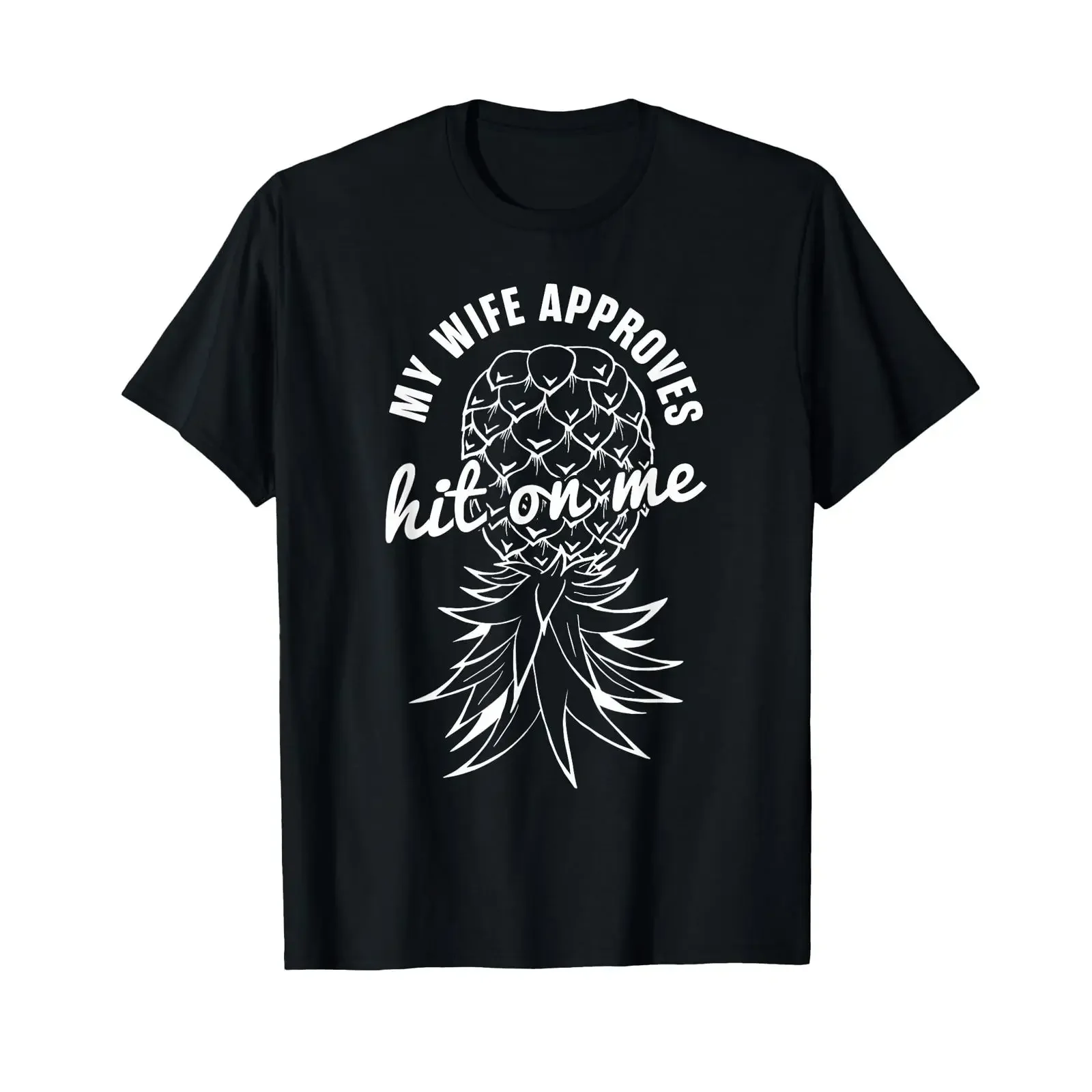 Swinger My Wife Approves Hit On Me Funny T Shirt vintage Washed Stretched Top For Everyday Wear Breathable Stylish Versatile