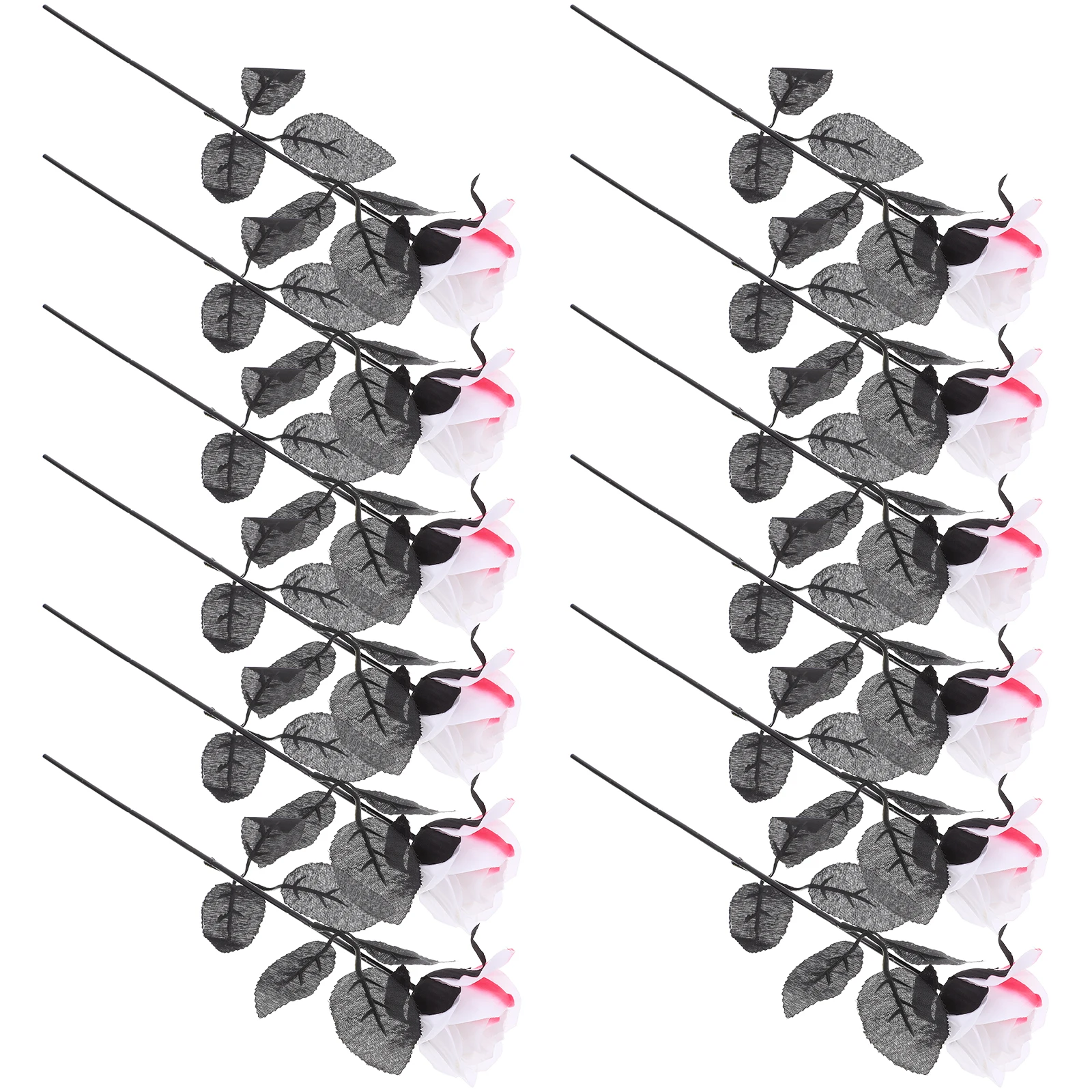 

12pcs Artificial Halloween Rose Eyeball Design Fake Flower Decoration Reusable Party Backdrop Bead Creepy