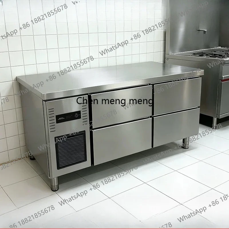 A139 Drawer refrigerated workbench Commercial freezer Stainless steel kitchen fresh-keeping console