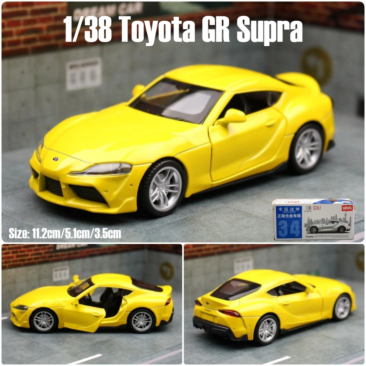 Fast 9 1/36 Toyota GR Supra Racing Car Toy For Children Welly RMZ 