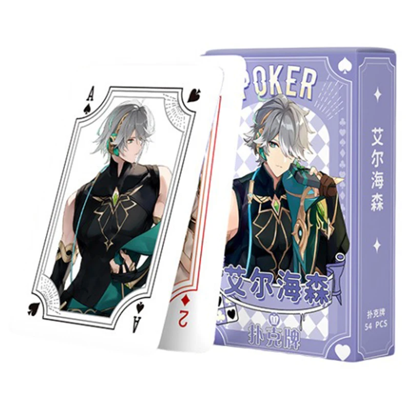 Genshin Impact Alhaitham poker playing cards board games child kids toys Children toy deck card game set Anime