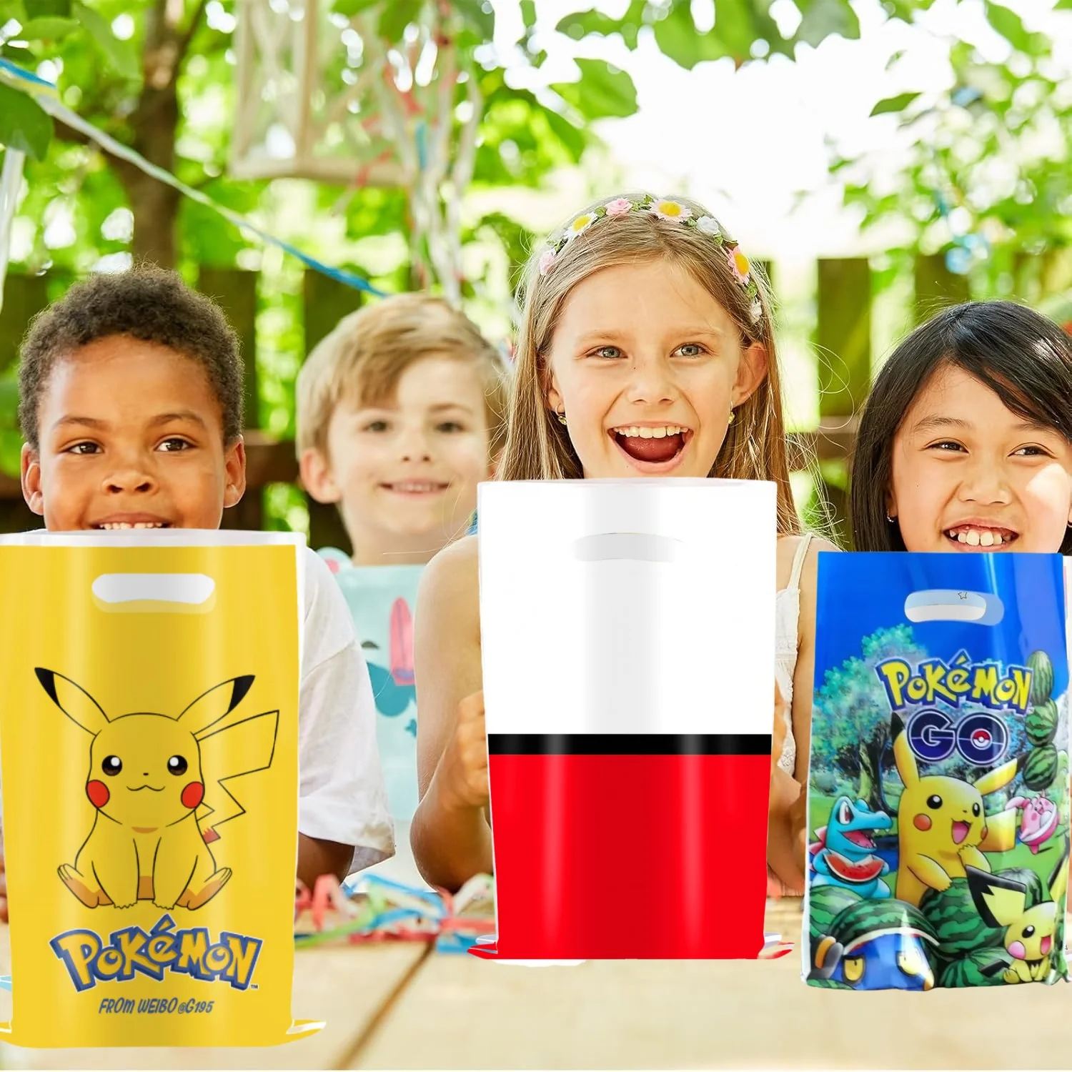 Pikachu Geburtstagsgeschenktüte Pokemon Figuren Pokemon Geschenktüte Pikachu Süßigkeitentüte Verpackung Giveaway Partygeschenke Gast Pokemon Geschenk