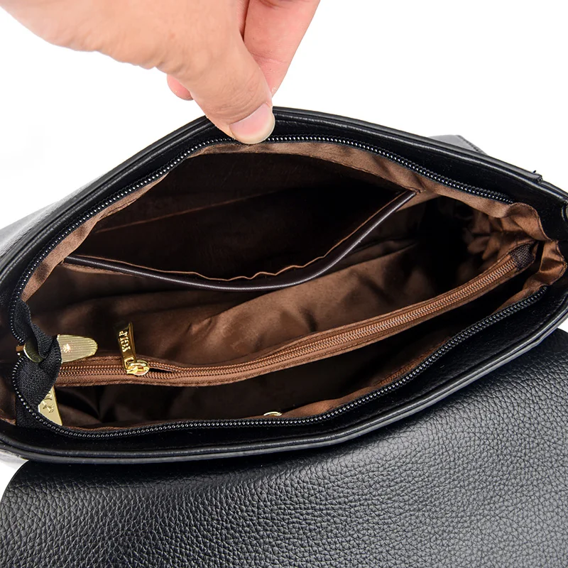 Luxury Designer Solid Color Women\'s Small Handbag Fashion Shoulder Messenger Bag Ladies Soft Leather Flap Crossbody Bag Bolsas